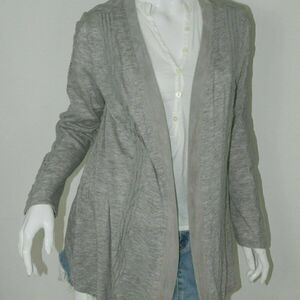 Miilla Clothing Cardigan Gray Draped Open Front‎